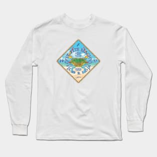 St. Pete Beach, Florida, Blue Crab on Beach Long Sleeve T-Shirt